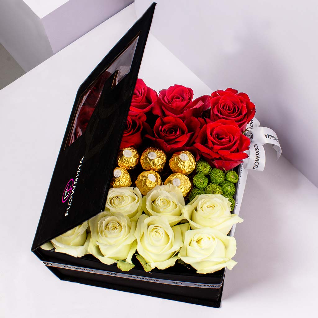 Chocolate and roses box