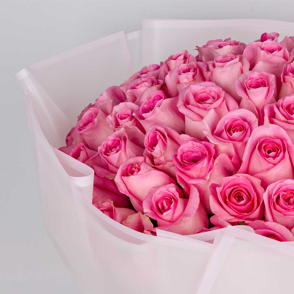 100 Pink Roses bouquet Your Best Way to Same Day Flowers Delivery ...