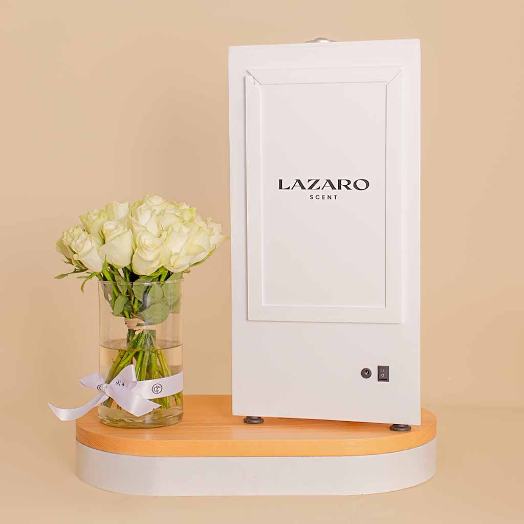 Flowrista Online Flowers Shop Lazaro Mega Plus Scent Diffuser And Vase of 25 Rose
