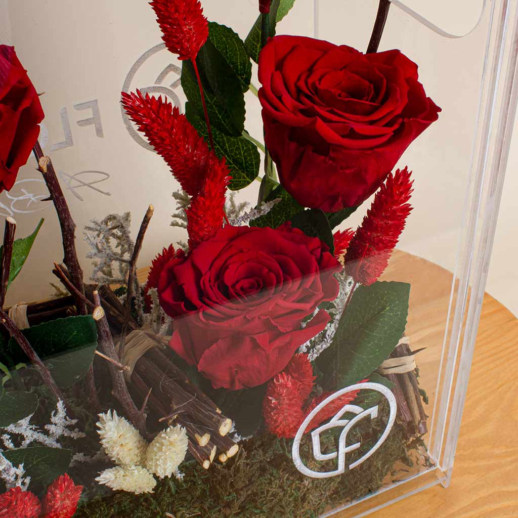 Luxury Red Eternity Roses box | Flowrista