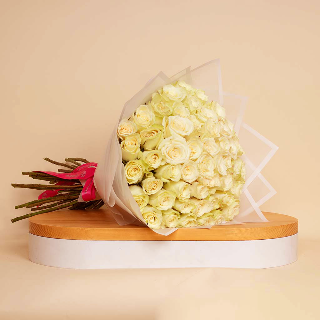 Flowrista Online Flowers Shop 50 white roses