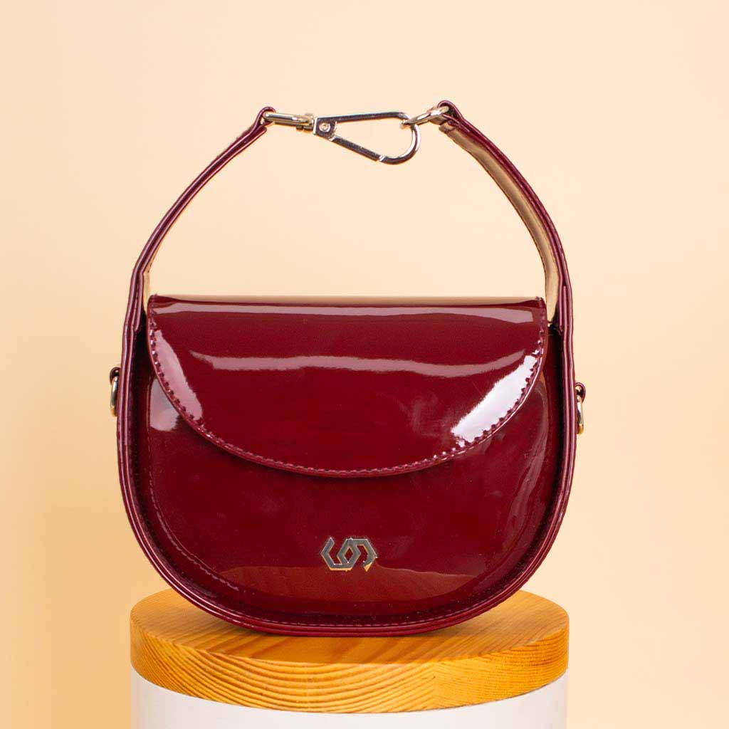 Flowrista Online Flowers Shop Cocan Half-Moon Bag — Burgundy